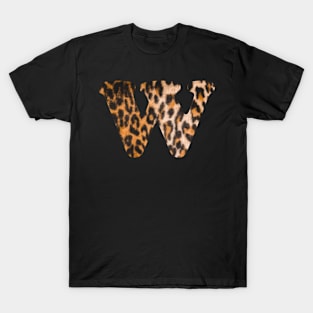 Letter W leopard print T-Shirt